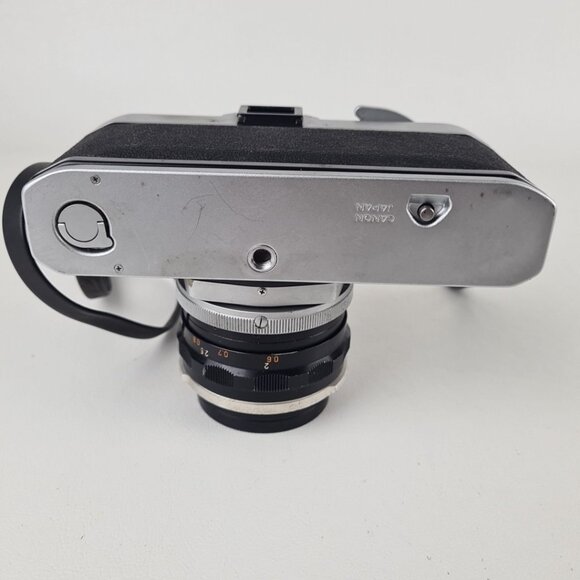 Canon TL QL 35mm SLR Film Camera with 50mm FL 1:1.8 Lens & Strap Vintage - Picture 10 of 13